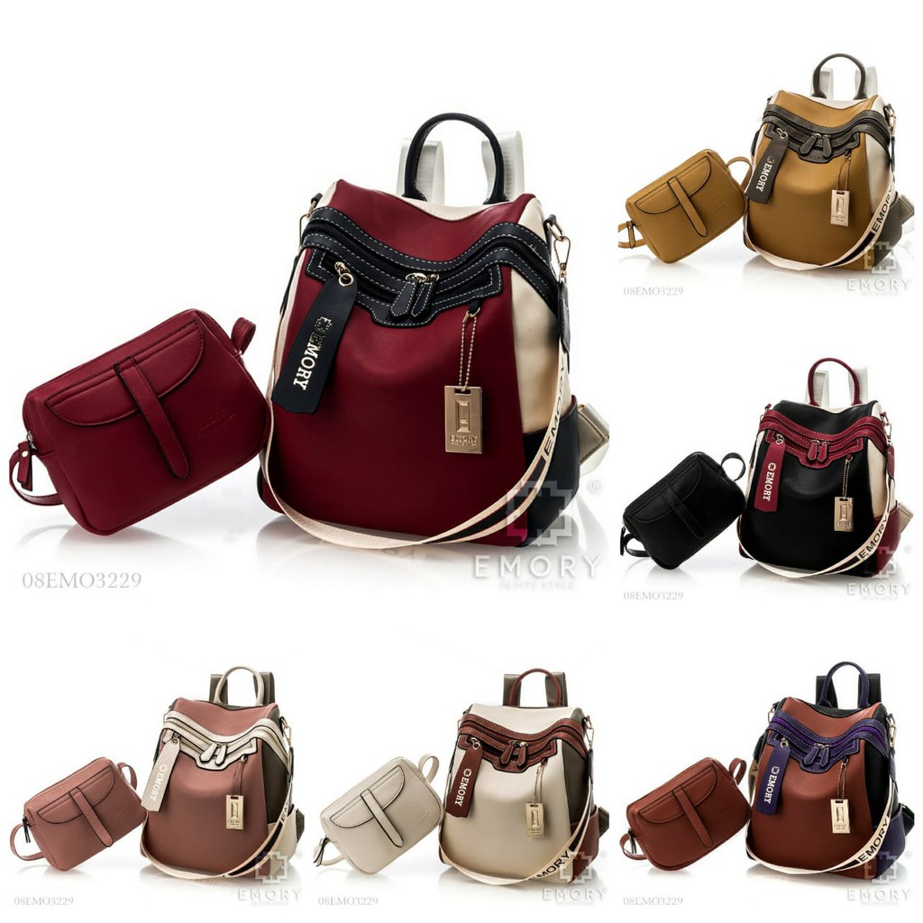 3229 TAS RANSEL WANITA IMPORT EMORY BRAND | BACKPACK CEWEK CANTIK DAN MURAH EMORY STYLE ORI 100%