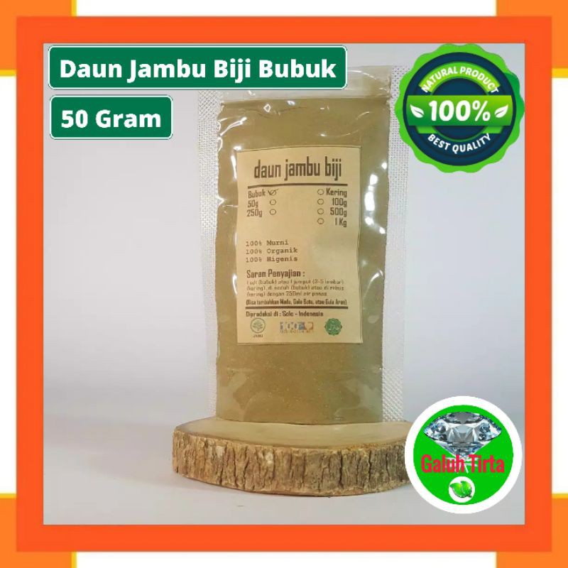 

DAUN JAMBU BIJI BUBUK 50 GRAM - Psidium Guajava - MURNI - JSR