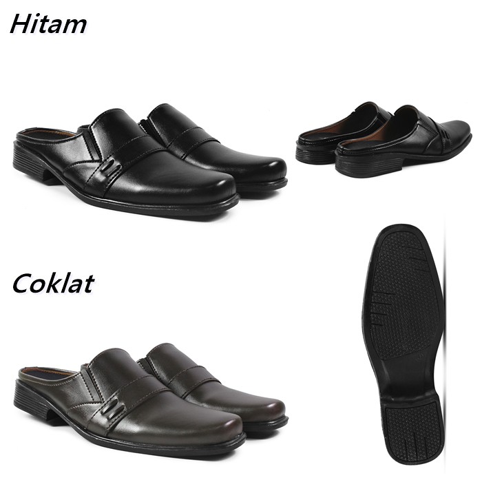 DISKON 50% !! Sepatu Pria Bustong Casual Slop Formal Pantofel Kerja