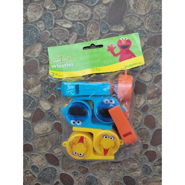 Mainan Peluit Sesame Street Designware pack isi 12