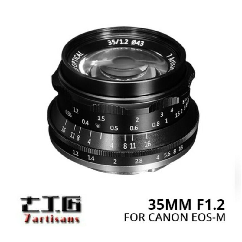 7Artisans 35mm F1.2 For Canon EOS-M – Black
