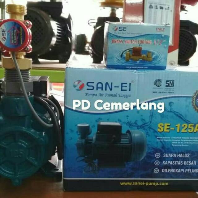 Pompa air pendorong san ei otomatis flow switch