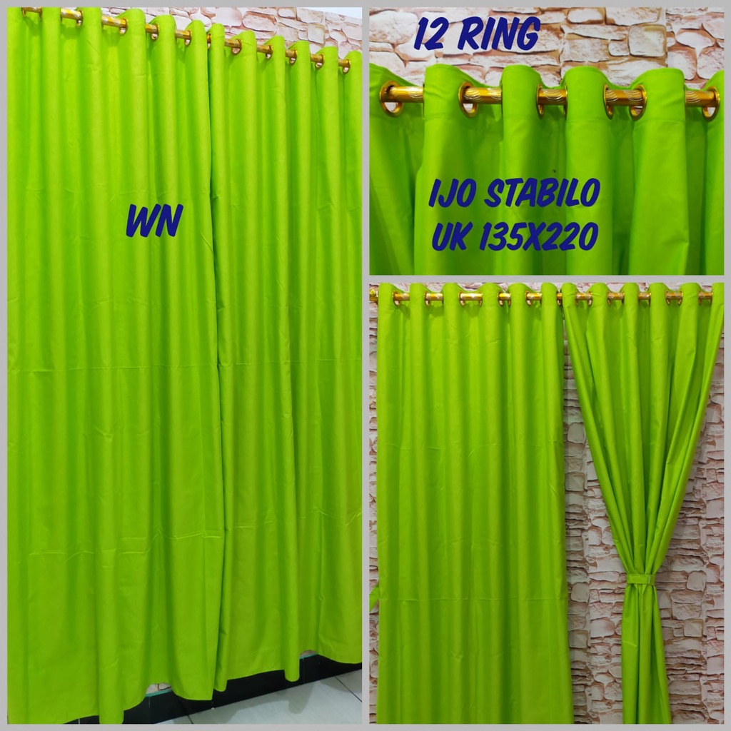 Waty grosir Gorden Polos Embos 12 Ring Smokring Besar UK 135X220CM Homemade