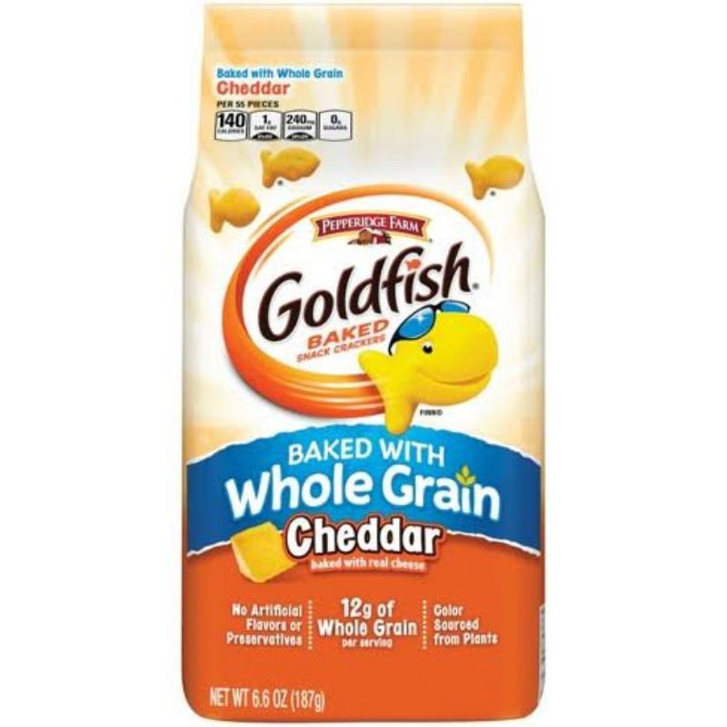 

PEPPERIDGE FARM GOLDFISH BAKED CRACKERS WHOLEGRAIN CHEDDAR 187GR