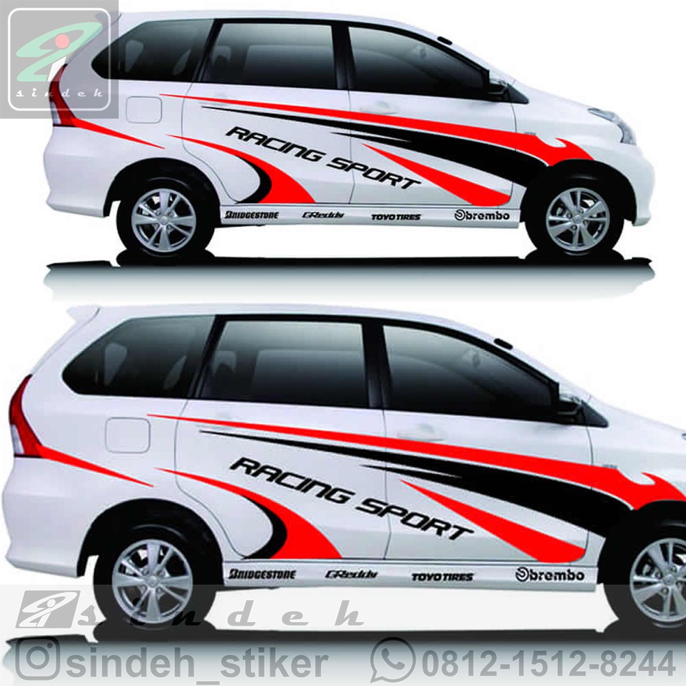 Jual Cutting Sticker Mobil Avanza Xenia Brv Jazz Yaris Agya Keren Stiker Mobil Striping Racing Sport Indonesia Shopee Indonesia