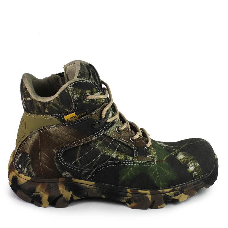 Sepatu Pria Boots Safety PDL CAMO 6 inch Tracking Hiking Ujung Besi