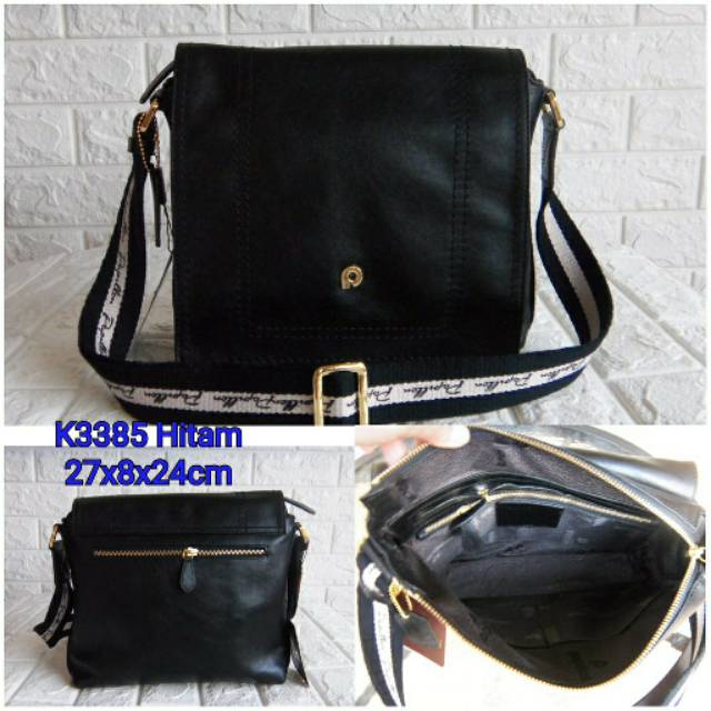 Tas Papillon Original K3385 HItam Cowok Pria Tali Kanvas