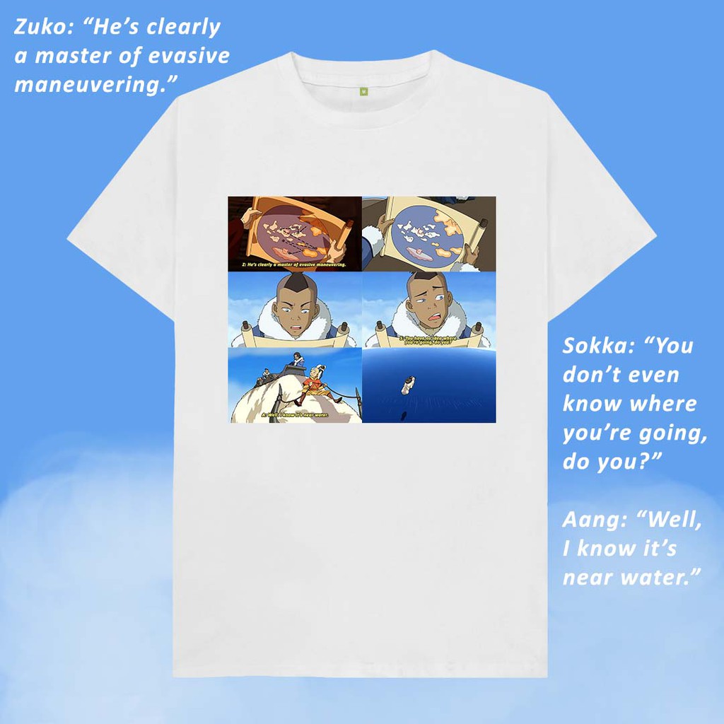 Kaos Avatar: The Last Airbender Zuko Sokka Aang komik dvd