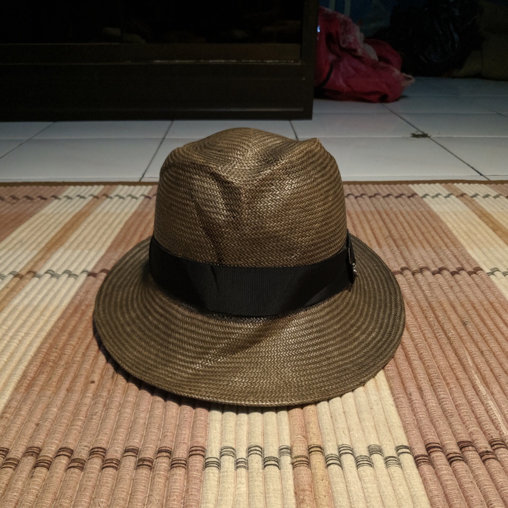 Topi Fedora Panama Hat Jerami Kertas Original Second Preloved