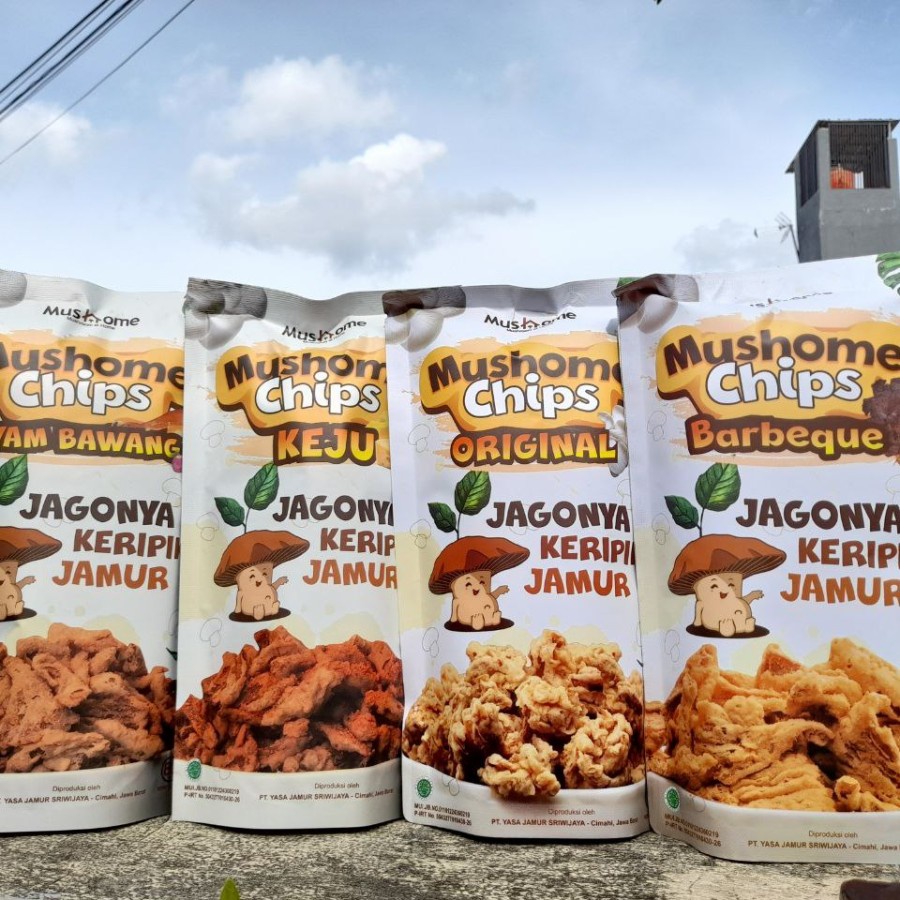 MUSHOME KERIPIK JAMUR 80GR | SNACK CEMILAN DIET SEHAT TANPA MSG