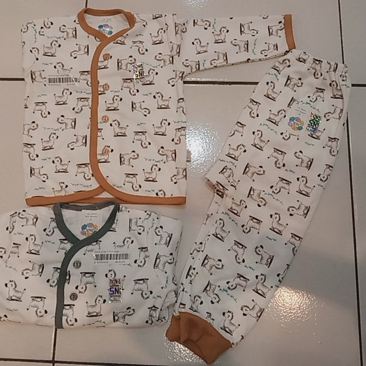 Stelan Nova Panjang Print Kuda / Baju Bayi