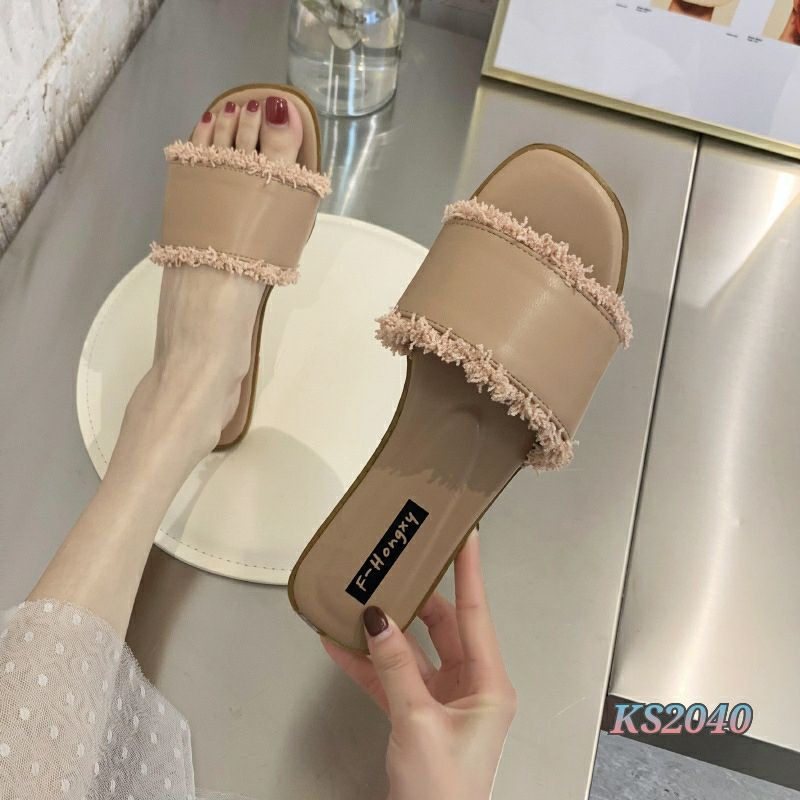 [SALE] SLOP SANDAL FLATS KS2040 IQ #Realstock