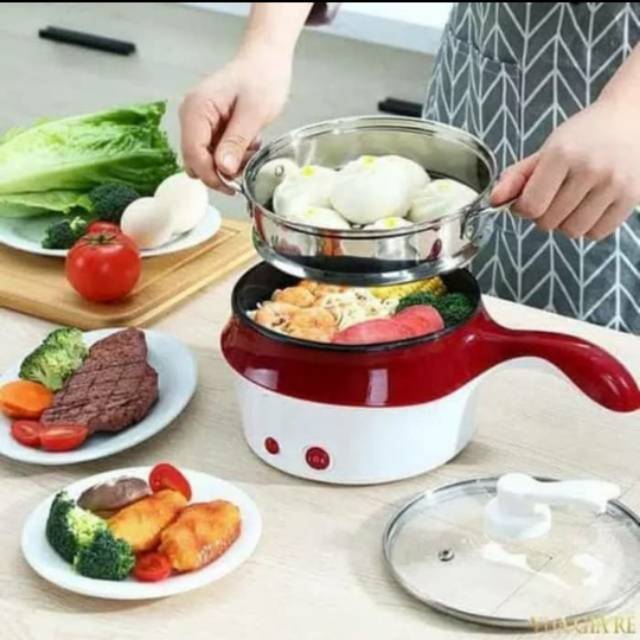 Tempat Masak Elektrik Multifungsi Electric Fry Pan Panci Listrik Lapisan Keramik Best Seller