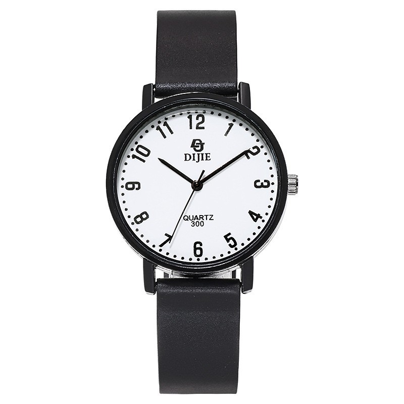 Watchyou JamTangan Wanita A0054 HITAM Resin Band Numbers New Jam tangan pasangan