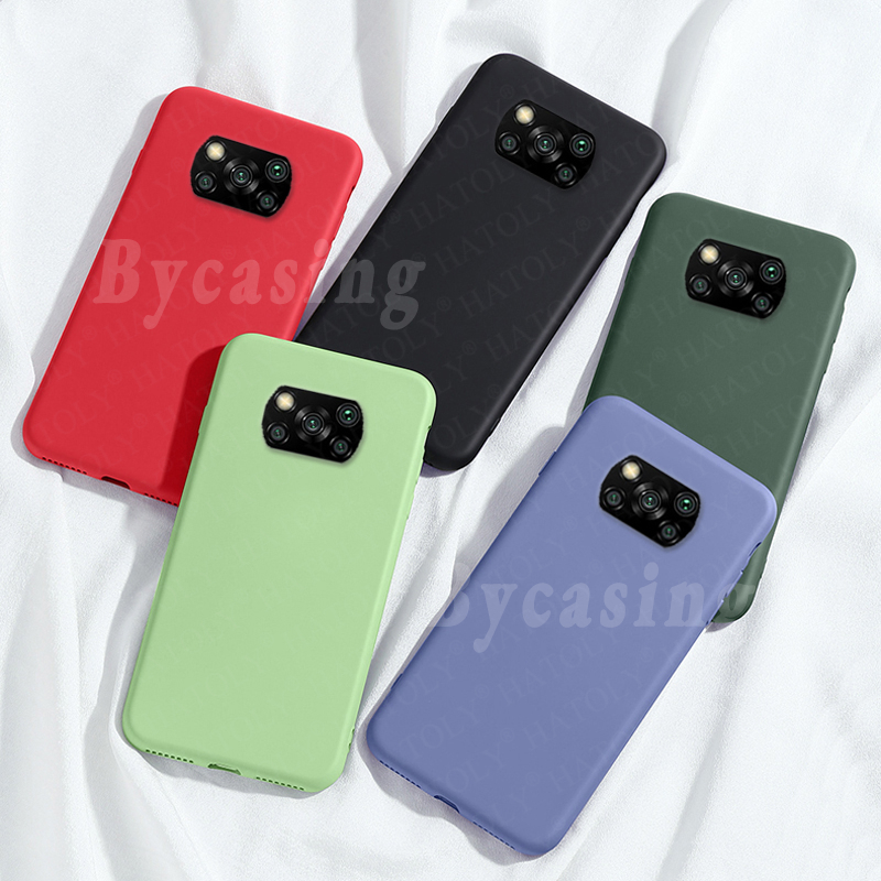 Liquid Silicone Case For Xiami Poco X3 NFC Poco M3 Redmi 9T Redmi Note 8 Pro Redmi 9C Soft Matte Protective Phone Cover BY