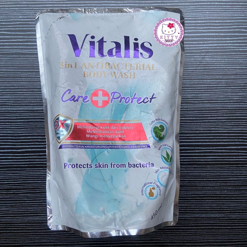 Vitalis 3 in 1 Antibacterial Body Wash Care &amp; Protect 450ml