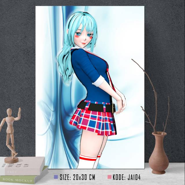 ANIME Keren Seductive Girl Poster Kartun Anime Sexy Cuttie Girl Home Art Hiasan Kamar Cewek