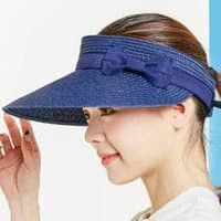 Topi Gulung Pita Import / Topi Lipat / Roll Hat / Topi Pantai Wanita