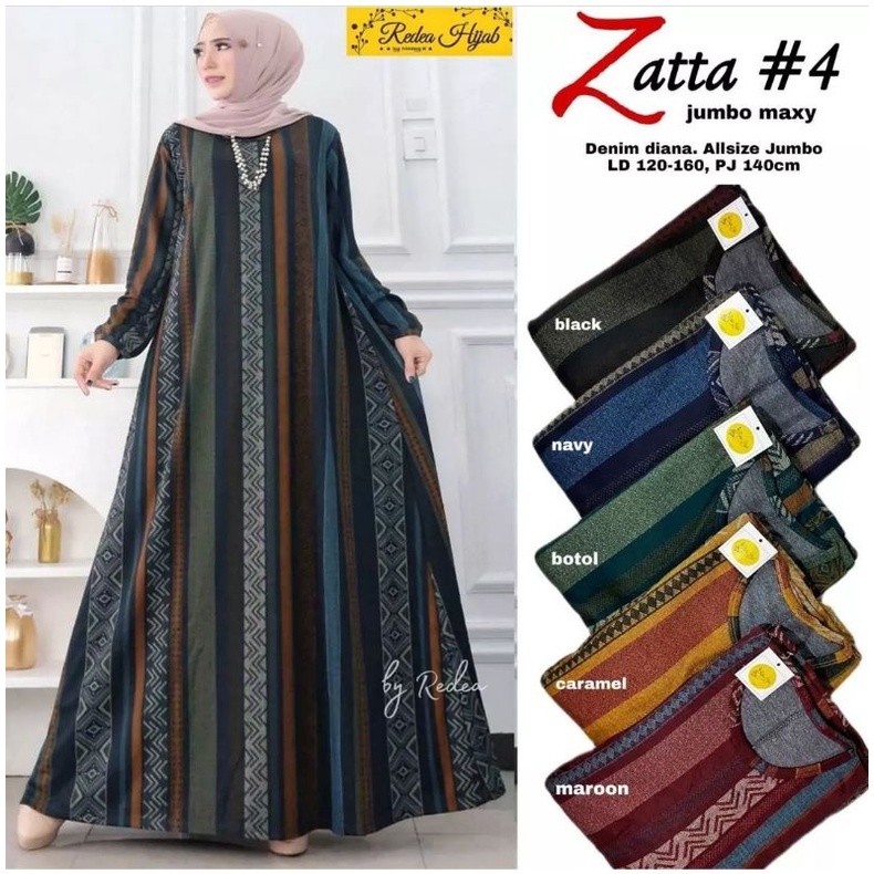 Tiramitsu Jumbo - LD120-130 Gamis Diana Denim Jumbo Bigsize Oversize Bumil / Zatta Jumbo Maxy / R.26 - 025-6533