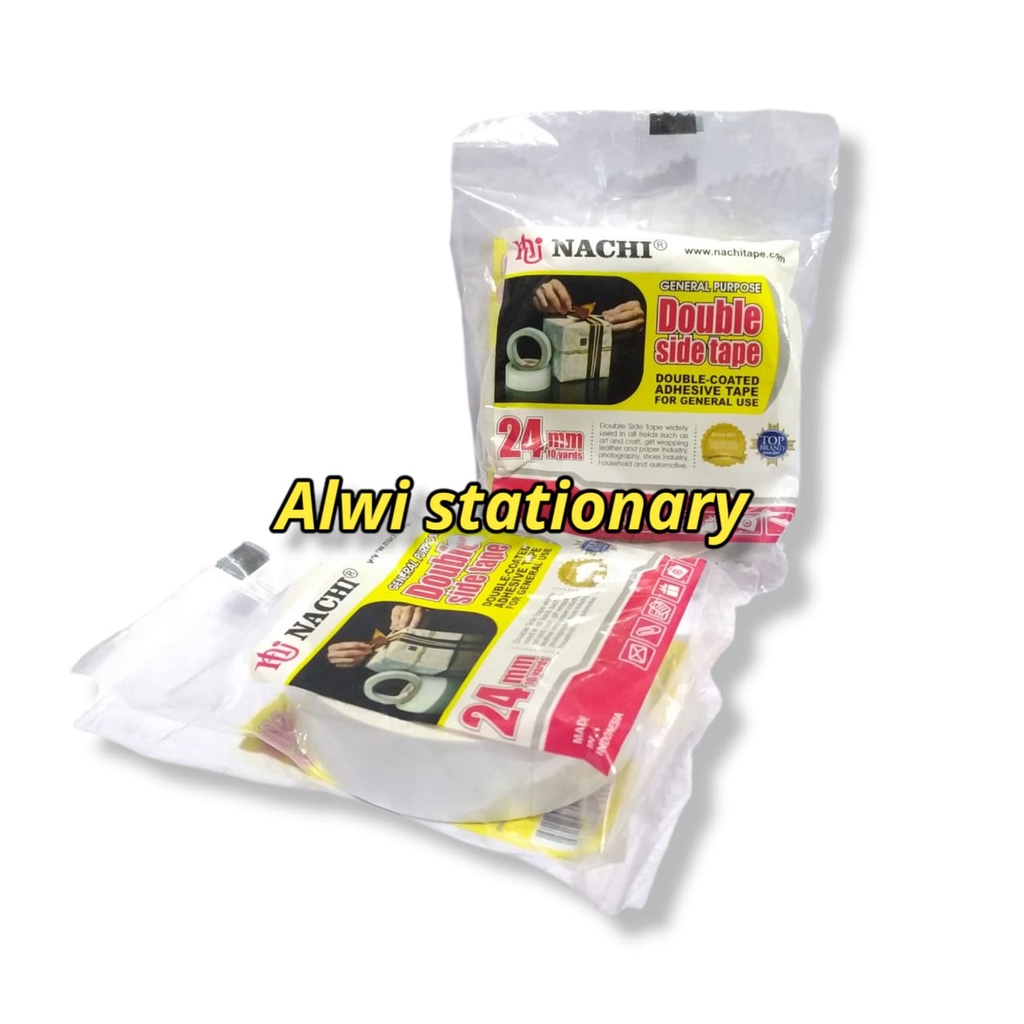 

(satuan) Double Tape Nachi, Isolasi Bolak Balik 24mm / Sedang