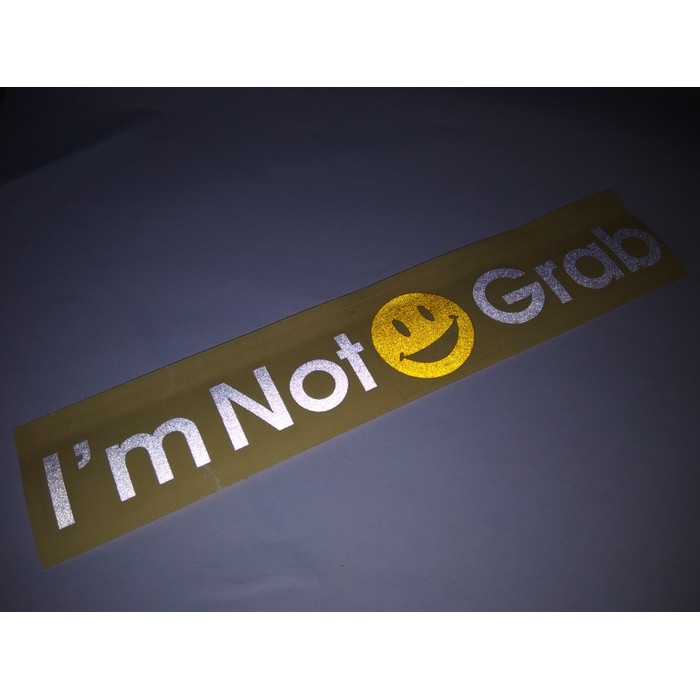 Stiker Mobil I am Not Grab Sigra Calya Ayla Agya Avanza Xenia