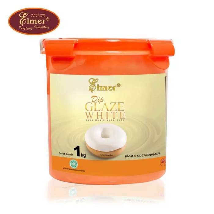 Elmer Dip Glaze White 1Kg | Glaze Vanila White Susu (packing pabrik)