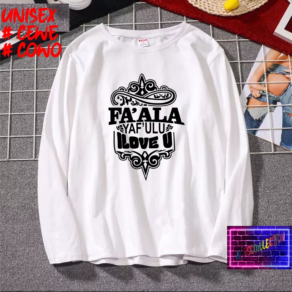 COD/ KAOS FA&quot;ALA YAF &quot;ULU/KAOS TULISAN/KAOS SANTRI KEKINIAN/KAOS DAKWAH/KAOS ISLAM/SANTRIWATI/KAOS HITS 2022/KAOS BERGAMBAR KAOS EKSPRESI KAOS PRIA TSHIRT WANITA Santai Crew Neck V-Neck Slim-fitting Polos Setrip Hitam Putih Crew Neck