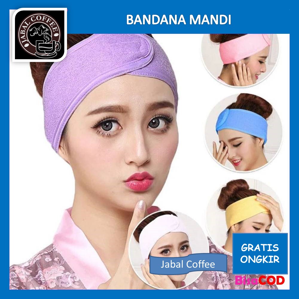 Bandana Make Up / Bandana Mandi / Hairband / Shower Headband / Bandana Rambut Perempuan