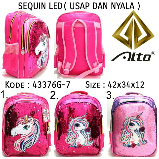 TAS RANSEL BACKPACK USAP DAN LAMPU SIZE LEBIH BESAR ALTO 43376G-7