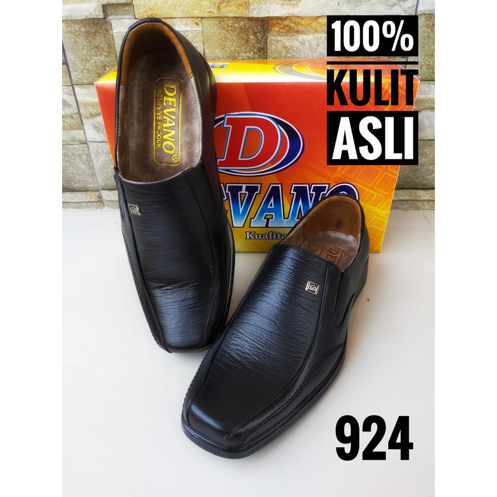 Sepatu DEVANO 924 kantor Pantofel kickers kulit asli pria dinas kerja