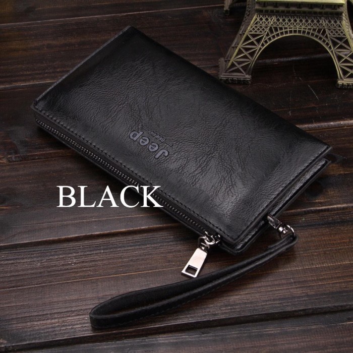 DOMPET PRIA  KULIT  CLUTCH BAG JEEP HANDBAG KULIT PRIA DOMPET KEKINIAN PRIA WANITA JEEP