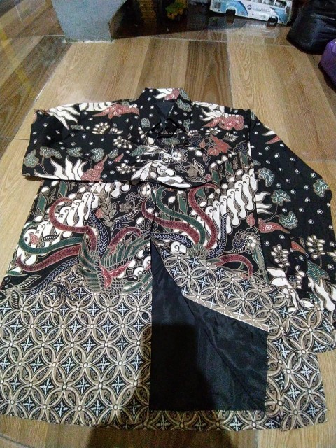 Premium Kemeja Batik Pria Lengan Panjang Size S M L Xl Xxl Xxxl Batik Aluna Bav003