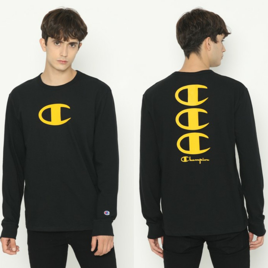 Champion original Heritage Triple-C kaos lengan panjang / tshirt / baju