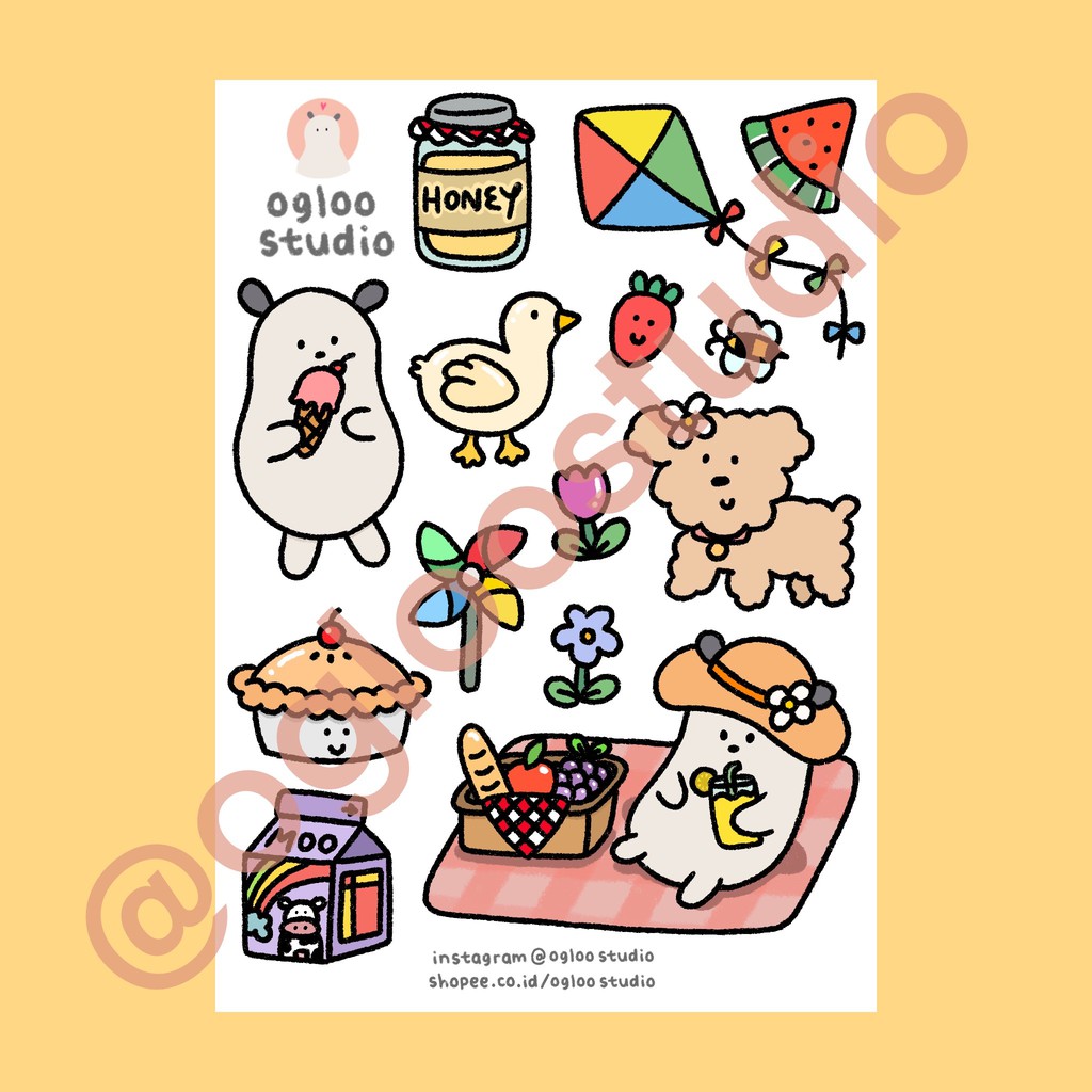 STICKER AESTHETIC STIKER ESTETIK STICKER TUMBLR STIKER LUCU PIKNIK Shopee Indonesia