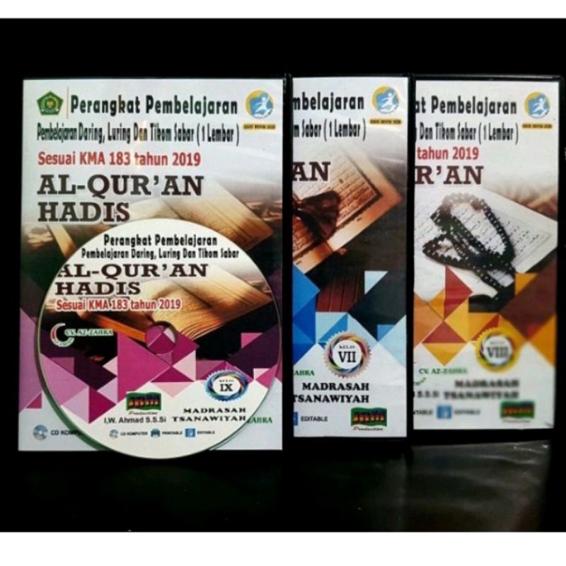 

CD RPP daring luring mata pelajaran al-qur'an hadis mts kls 7.8.9 KMA 183-184 semester 1 2