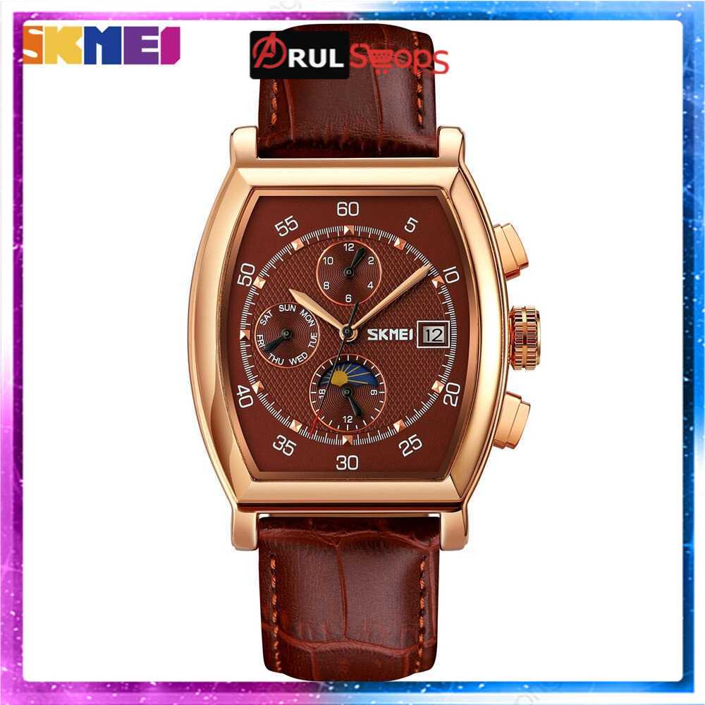 SKMEI Jam Tangan Analog Pria Strap Kulit - 9247