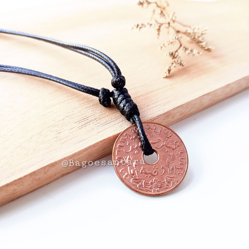 (HOBI) koleksi Kalung Ethnic Koin 1 Cent Indonesia