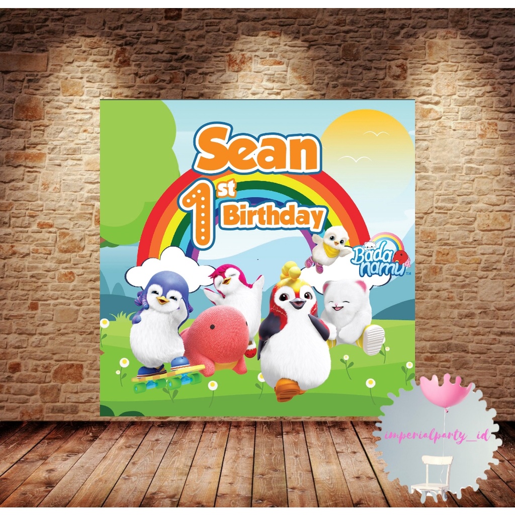 Custom Backdrop Banner Spanduk Happy Birthday Badanamu