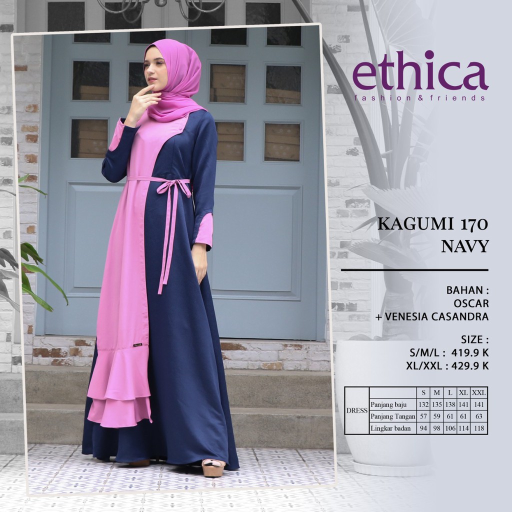 GAMIS TERBARU 2020 ETHICA KAGUMI 170 NAVY