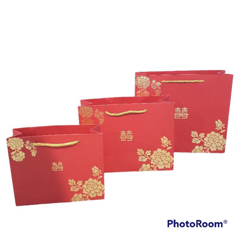 Paper Bag Merah Sangjit / Wedding / Shuang Xi