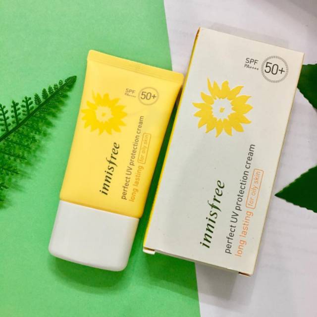 INNISFREE PERFECT UV PROTECTION CREAM LONG LASTING FOR OILY SKIN 50ML SUNBLOCK SUNSCREEN TABIR