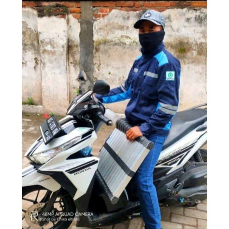 SEMI JAKET NAVY DONGKER BIRU MUDA SERAGAM SAFETY WEARPACK