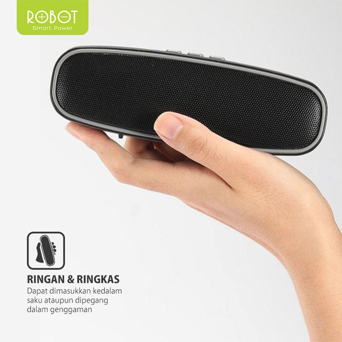 ROBOT Speaker Bluetooth RB210 V5.0 Support Flashdisk & MicroSD Gransi Original Resmi-1