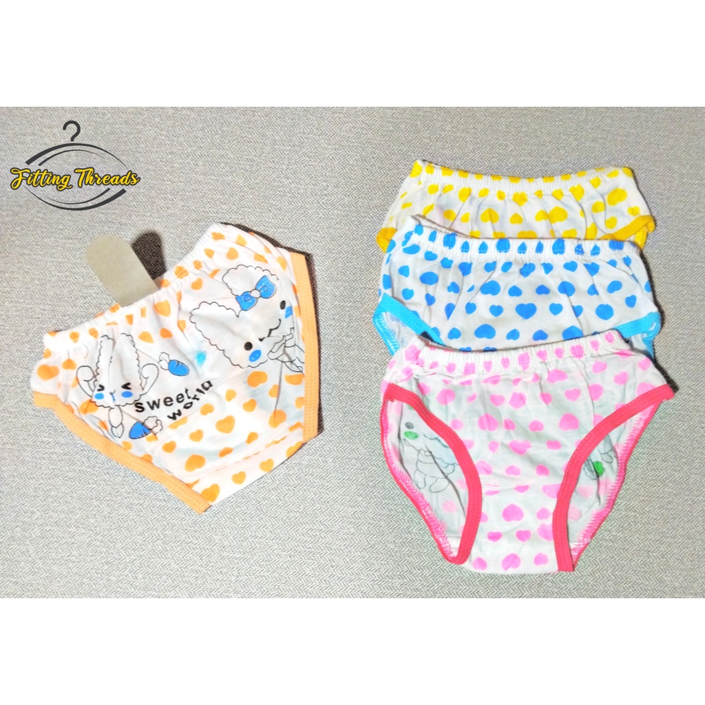 3 Pcs Daleman Celana Dalam Anak Perempuan Velinies Gambar / CD Sempak Anak Cewek Velinies
