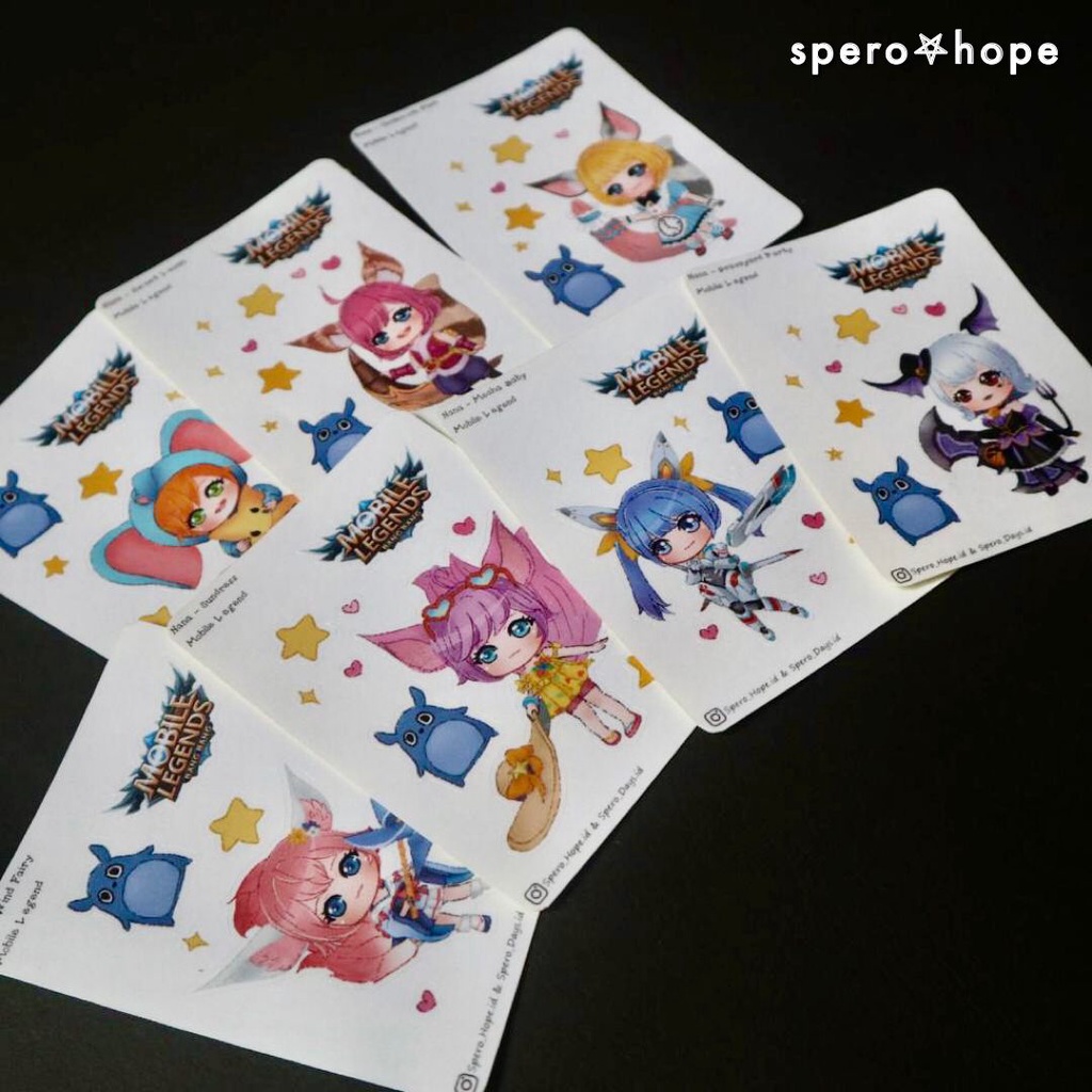 

SPEROHOPE - #MLNANA Cute Aesthetic Sticker Laptop Sticker Mobile Legend Nana DIY Diary Sticker Jurnal BUJO Planner Deco Stiker Hias Stiker Laptop