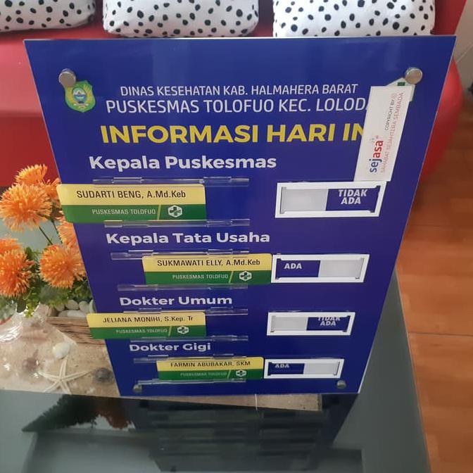 

Papan Informasi Kehadiran 60 cm x 40 cm BERMUTU