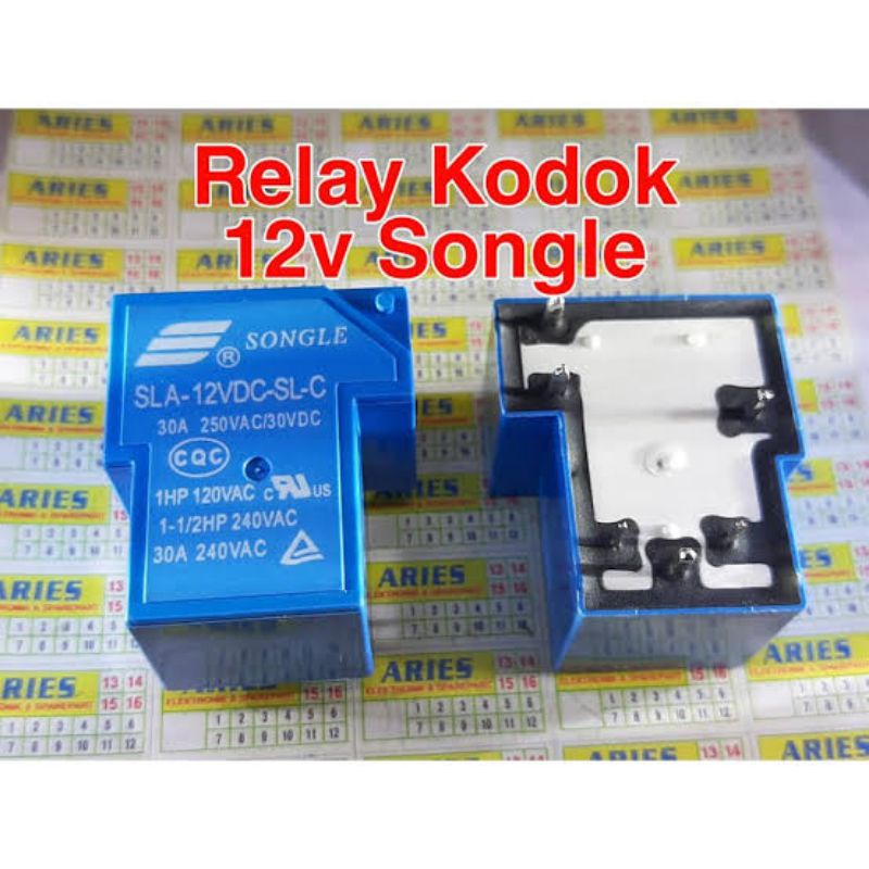 Relay Kodok Kotak 12V 30A 30 Ampere 6 Pin Kaki Songle