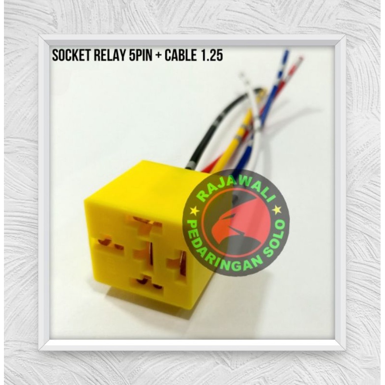 SOKET RELAY 5 KAKI 5 PIN SOKET KLAKSON OTOMOTIF KABEL