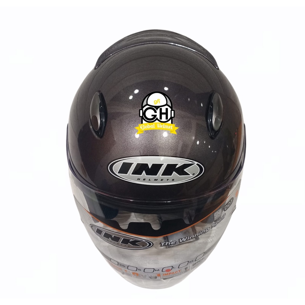 HELM INK HALF FACE INK CENTRO ORIGINAL 100% INK CENTRO JET SOLID GUNMETAL