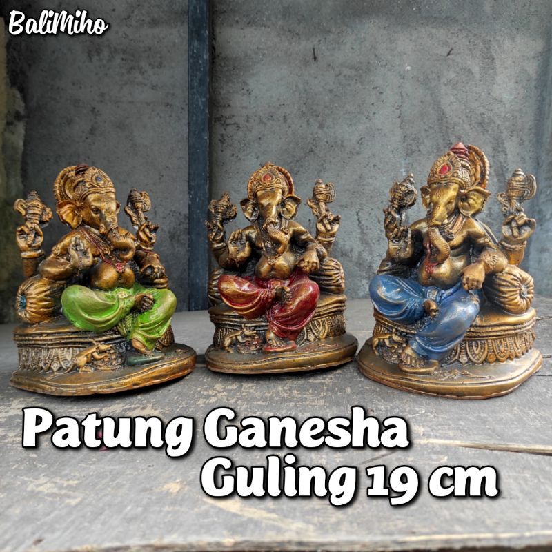 Payung Ganesha Tinggi 19 Cm/Patung Dewa Ganesha/Patung Ganesha Antik/Patung Ganesa